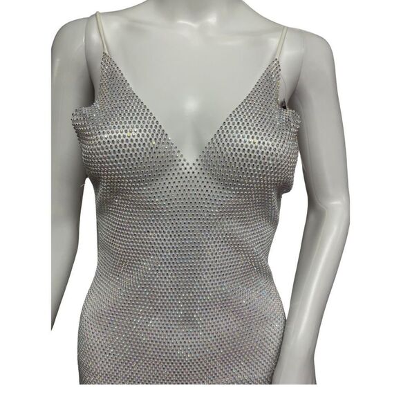 Vavoom Sexy Halter White See Through Mini Dress.  Size OS Club Dancer Costume - Picture 3 of 11